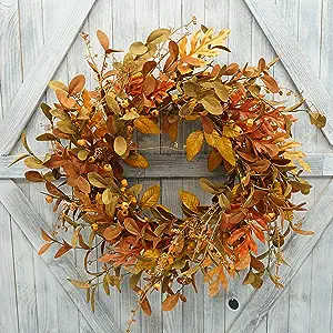 Artificial Fall Wreath for Front Door 