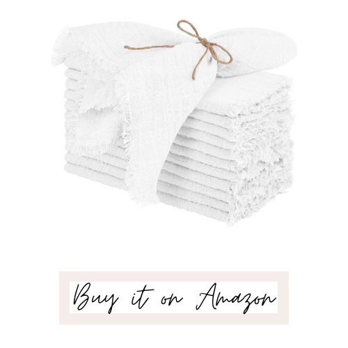 white linen napkins