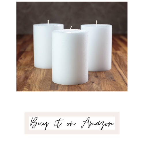 white pillar candles