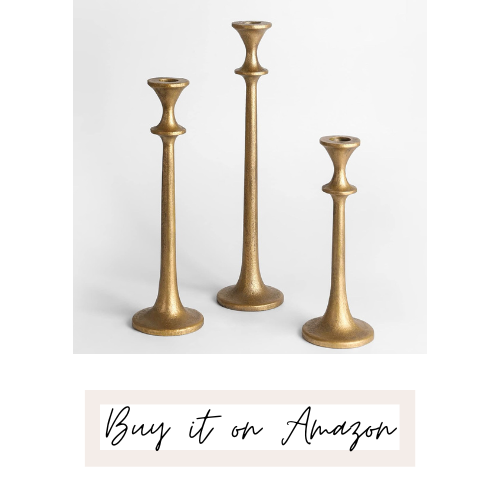 Brass Candlestick Holders | Christmas Decor