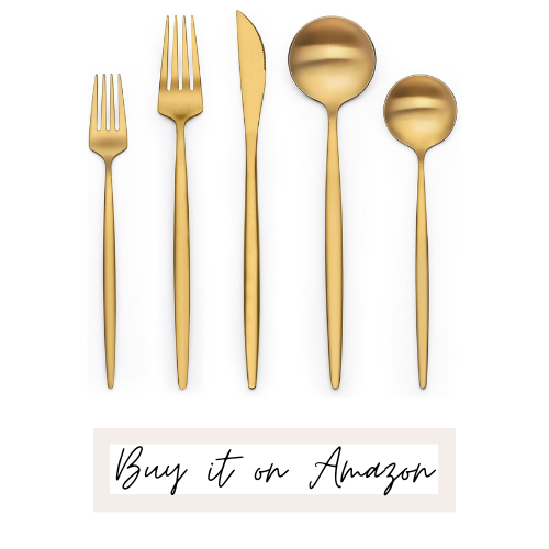 gold silverware set