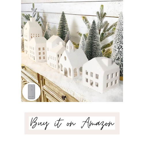 White Ceramic Houses | Christmas Decor