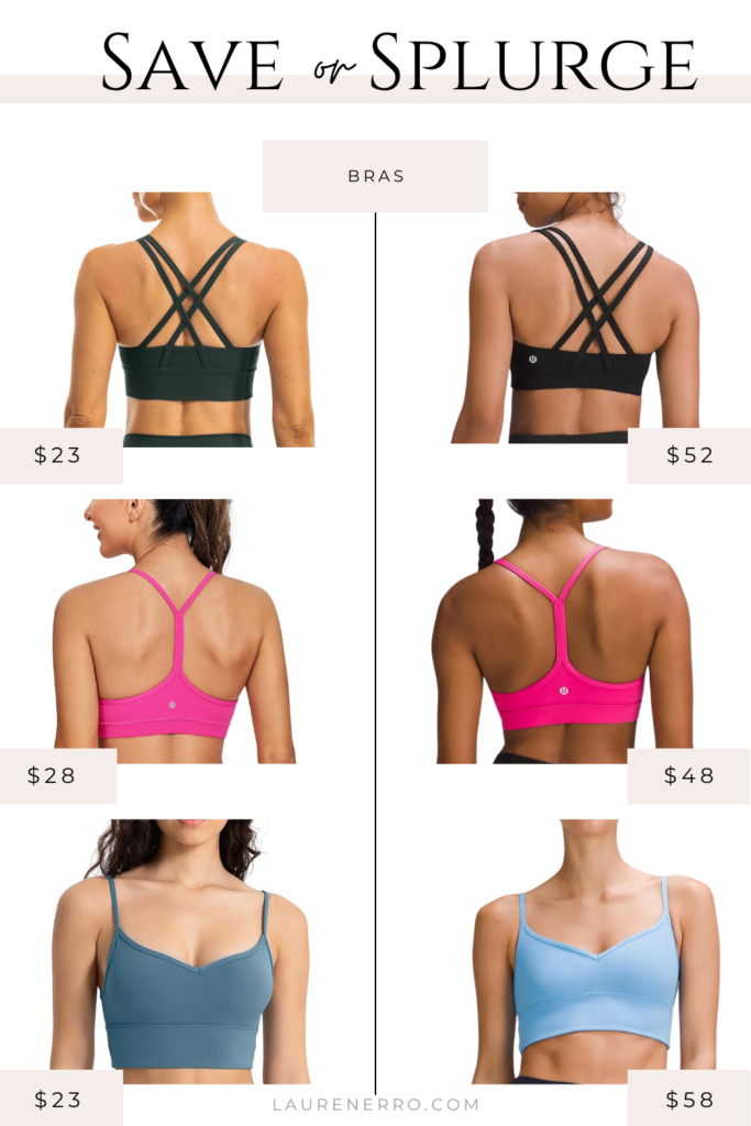 Lululemon Activewear Dupes - Bras