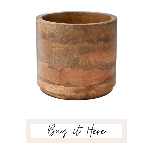 wood plant pot