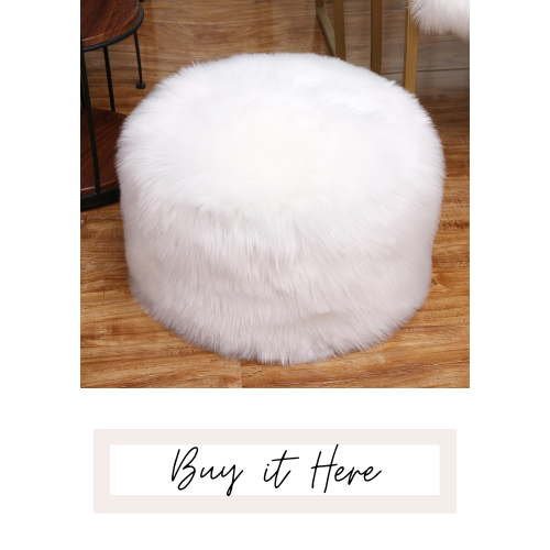 Fur Pouf Ottoman