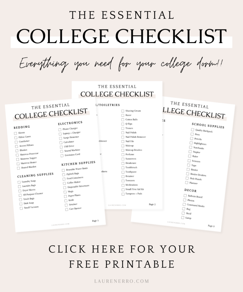 College Dorm Room Checklist: Everything You Need