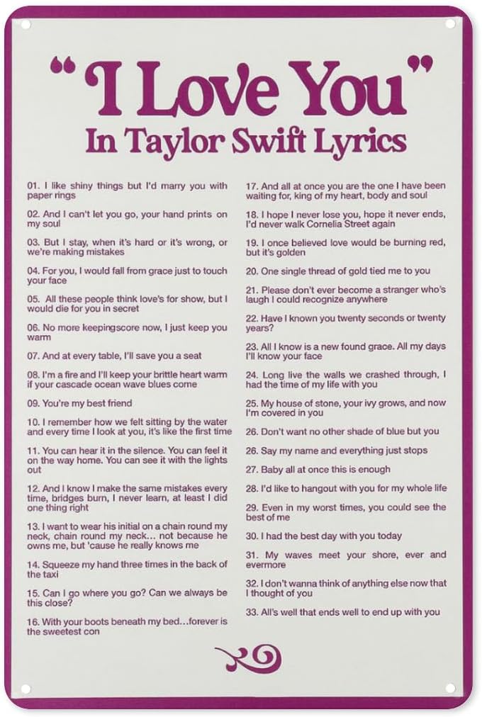 Taylor Swift Room Decor